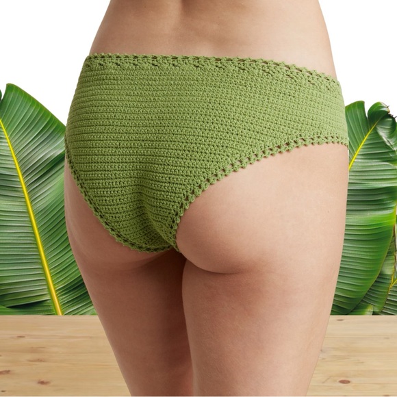 NEW Vince Lounge Crochet Bikini Bottoms Pistachio S - Picture 3 of 4